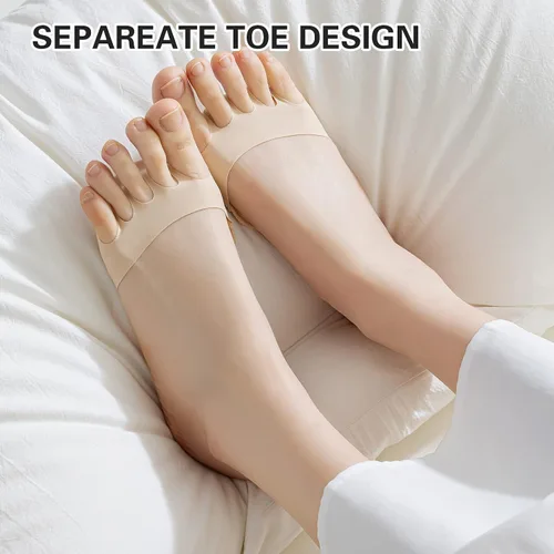 Vista 4 de 6 pares de calcetines para mujer, medias medias medias para mujer, inserciones de zapatos de tacón alto, adecuados para zapatos de mujer, Mezclado