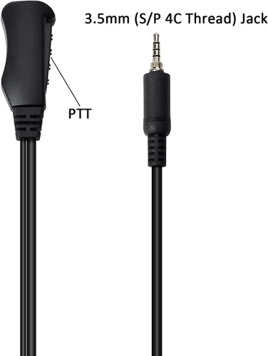 Vista 2 de UAYESOK Auricular de radio impermeable con micrófono PTT rosca auricular para Yaesu VX-6 VX-6R VX-7R VX-170 FT-270 HT Horizonte estándar HX400