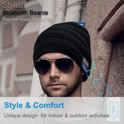 Vista 79 de Rotibox - Gorro inalámbrico con Bluetooth para deportes al aire libre, regalo de Navidad.