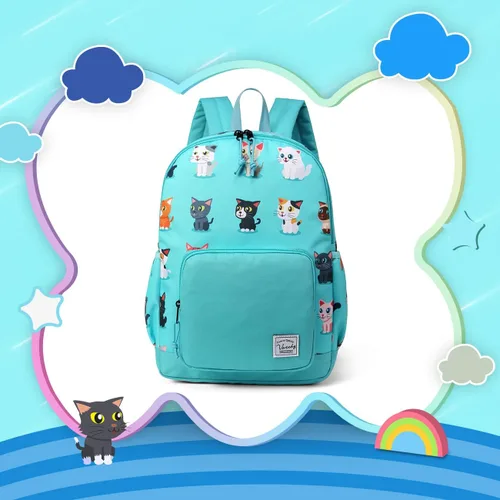 Vista 7 de VASCHY - Mochila preescolar para niños y niñas, liviana, resistente al agua, con correa en el pecho