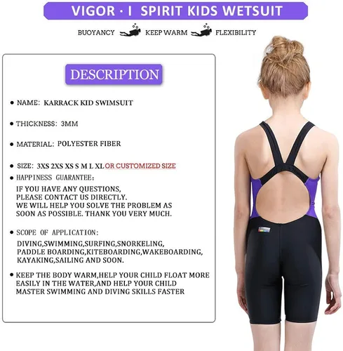 Vista 5 de karrack Traje de baño deportivo de una pieza para niñas