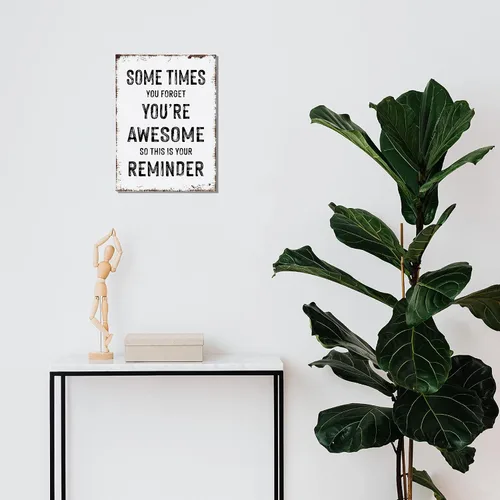 Vista 2 de Decoración de pared inspiradora, a veces te olvidas de tus impresionantes regalos, regalo de despedida para compañeros de trabajo, regalo