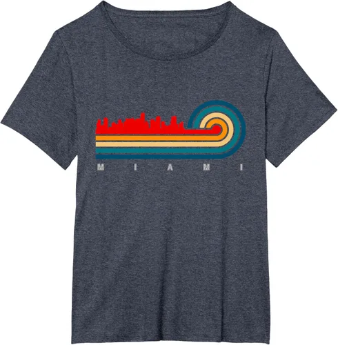 Vista 66 de Camiseta Retro City of Miami Florida, Negro