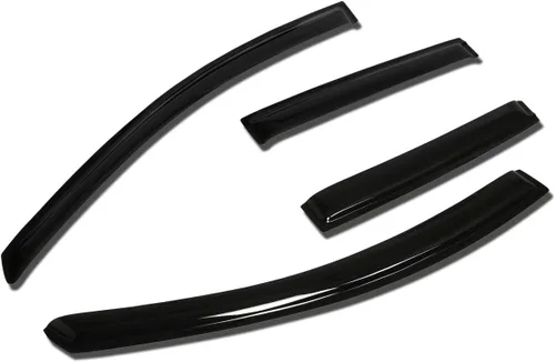 Vista 33 de Auto Dynasty Protectores de lluvia con cinta adhesiva compatible con Sentra B15 4DR 2000-2006 4 piezas deflector de visera de ventilación de ventana