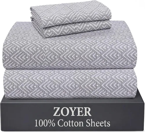 Vista 15 de ZOYER Sábanas de 100 % algodón percal tamaño individual, refrescantes y transpirables, duraderas, con una sensación nítida, suave y cómoda, bolsillo