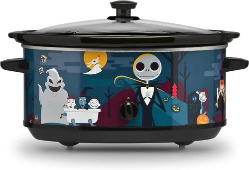 Vista 6 de Disney The Nightmare Before Christmas Olla de Cocción Lenta por Select Brands - Electrodoméstico de Cocina de 7 Cuartos - Recipiente de Gres