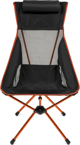 Vista 7 de Cascade Mountain Tech Silla de campamento ligera con respaldo alto al aire libre con reposacabezas y estuche de transporte - Negro