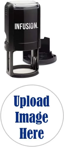 Vista 12 de Infusion 1-5/8" x 1-5/8" Personalizado, Grande, Ronda Autoentintado Logo Sello, Negro
