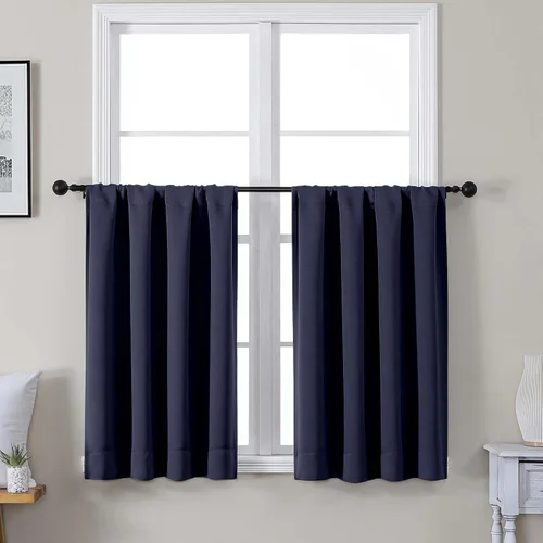 Vista 104 de Gwine Cortinas opacas para dormitorio, 54 pulgadas de largo, paneles de cortina de ventana con aislamiento térmico y reducción de ruido, cortinas