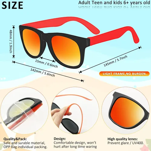 Vista 3 de 64120 PCS Sunglasses Party Favors Bulk,Neon Sunglasses with UV Protection for Adults Kids Boys Girls Pool Beaach