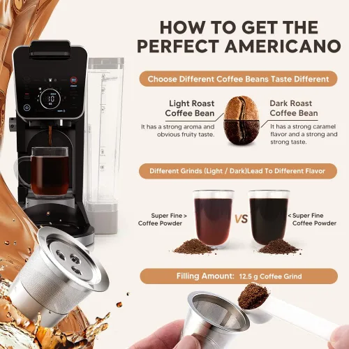 Vista 6 de Cápsulas Ninja K Cups reutilizables de acero inoxidable compatibles con la máquina Ninja CFP201 CFP301 Dual Brew Pro, cápsulas de café rellenables