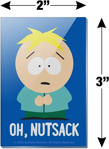 Vista 3 de South Park Butters Oh Nutsack Rectángulo Acrílico Nevera Imán