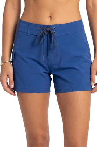 Vista 13 de Maui Rippers - Pantalones cortos de natación para mujer, elástico en 4 direcciones, 5 pulgadas Tapa Negra