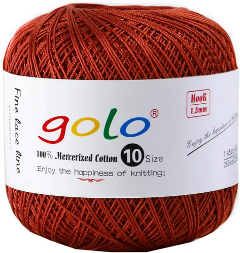 Vista 48 de Golo - 3 bolas de hilo de ganchillo tamaño 10, hilo de crochet para tejer a mano 102