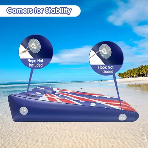 Vista 4 de Fisca Juego de Cornhole inflable para piscina, juguete flotante para lanzar bolsas de frijol, juguetes de fiesta de verano para niños, adolescentes