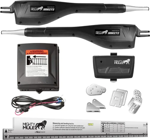 Vista 10 de Mighty Mule MM271 - Abridor automático de puertas, listo para solar, viene con control remoto para abridor de puerta y más, hasta 12 pies de largo