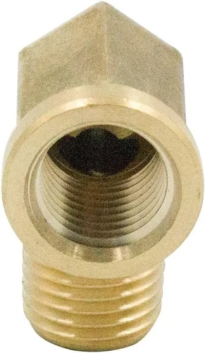 Vista 5 de Codo de calle de latón de 90 grados, 1/2 pulgada NPT macho x 1/2 pulgada NPT hembra forjado tubería (paquete de 2)
