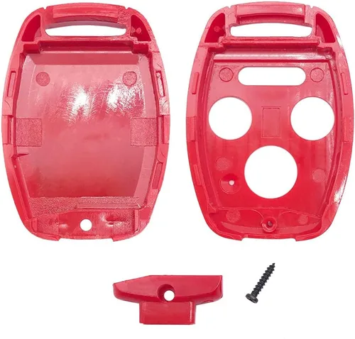 Vista 5 de Funda de repuesto para llavero de Honda Accord 2003-2015 Civic 2005-2013 CR-V Pilot Ridgeline CR-Z Fit Odyssey Remote Key Fob Shell (negro + rojo)