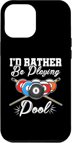 Vista 10 de Funda para iPhone 12 mini I'd Rather Be Playing Billards Pool Player Snooker de 8 bolas