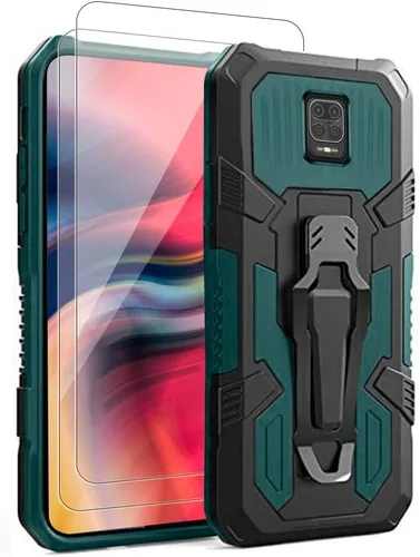 Vista 9 de Funda para Xiaomi Redmi Note 9s/9 Pro, con [2 unidades] Protector de pantalla de vidrio templado de grado militar híbrido de alta resistencia