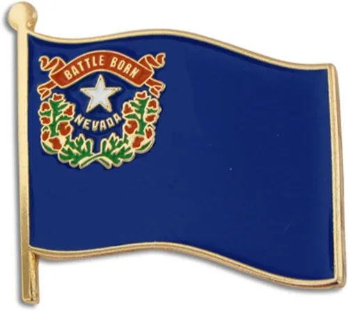 Vista 32 de PinMart Pin de solapa esmaltado con bandera del estado de EE. UU Chapado en oro de Alabama