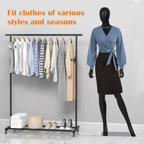 Vista 7 de kinbor Maniquí femenino de cuerpo completo – Cuerpo de maniquíes realistas de 70 pulgadas con brazos ajustables, piernas y cabeza giratoria