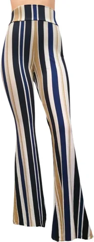 Vista 48 de ShopMyTrend - Pantalones de yoga largos con piernas anchas y acampanadas estilo palazzo, con cintura alta, para mujer