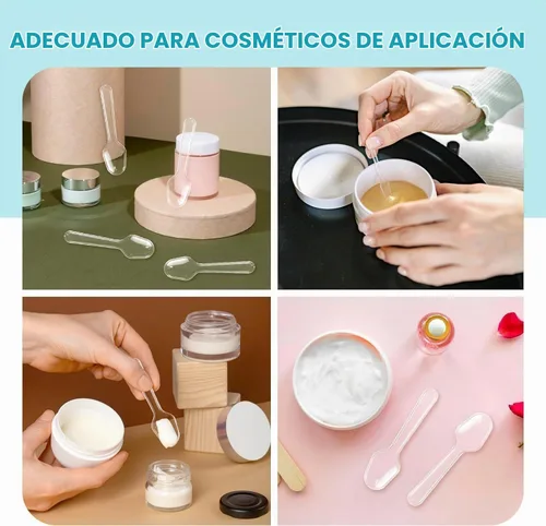 Vista 7 de 500 cucharas de degustación de plástico transparente de 3 pulgadas