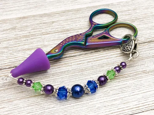Vista 5 de Jewel Tone Scissor Fob Jewelry with Tip Cover