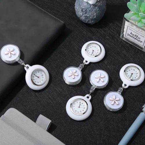 Vista 7 de Outus Reloj de enfermera de 4 piezas para enfermeras médicos, reloj de enfermera, broche de bolsillo, reloj digital