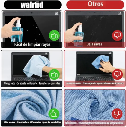 Vista 4 de Spray limpiador de pantalla de automóvil, kit de limpieza de niebla táctil walrfid para CD Disco DVD VCD, limpiador de pantalla para televisor