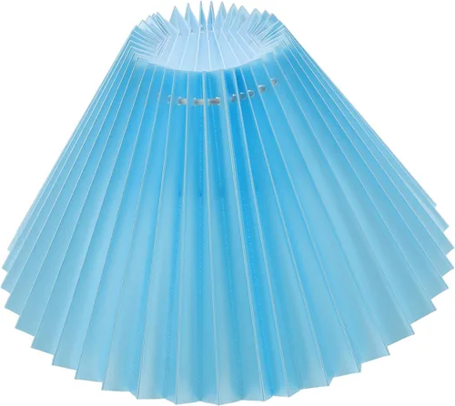 Vista 9 de OSALADI Pantalla de lámpara de pie, cubierta de lámpara de tela plisada azul, pantalla de lámpara de tela plisada, pantalla de lámpara de hongo