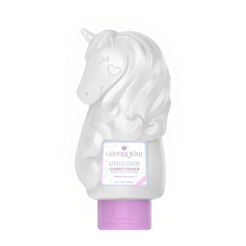 Vista 11 de Glimmer Wish Acondicionador Mermaid Kids sin parabenos ni sulfatos para cabello fuerte y liso, cuidado del cabello de los niños, aroma tropical