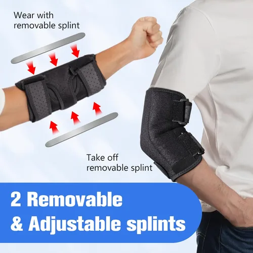 Vista 3 de Cozyhealth Codera cómoda para dormir por la noche, síndrome del túnel cubital, atrapamiento del nervio cubital con inmovilizador de manga
