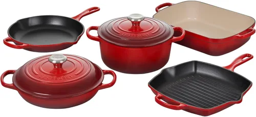 Vista 22 de Le Creuset Juego de utensilios de cocina de hierro fundido esmaltado, 5 piezas, Artichaut