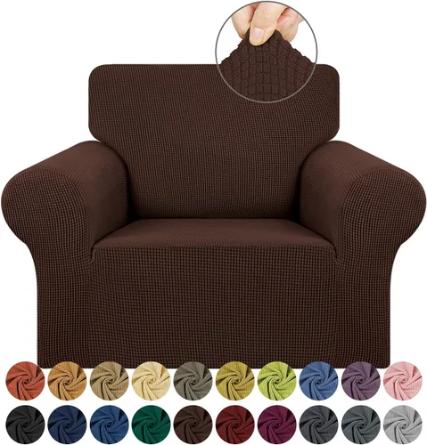 Vista 23 de KEKUOU Funda elástica para sofá biplaza, funda de sofá para sofá de 2 cojines (55-78 pulgadas), protector de muebles con parte inferior elástica