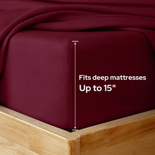 Vista 89 de HOMEIDEAS Sábanas de cama tamaño completo – Juego de 6 piezas (azul aguamarina) – Sábanas de ropa de cama de microfibra cepillada extra suave