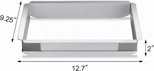Vista 3 de New Star Foodservice Extensor de bandeja para bollo de aluminio, 9 x 13 pulgadas (tamaño de un cuarto)