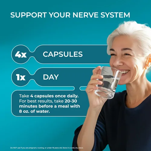 Vista 4 de PUREHEALTH RESEARCH Nerve Regen Formula - Suplemento de apoyo nervioso para pies y manos - con ácido alfa lipoico ALA, benfotiamina, acetil