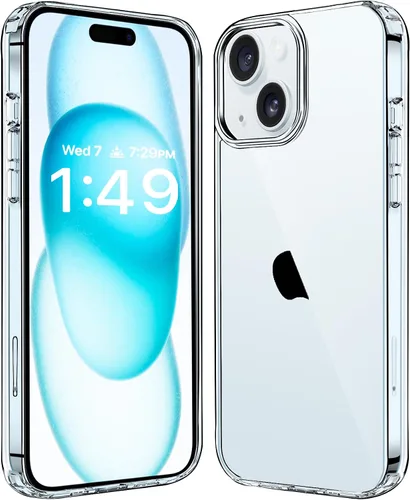 Vista 33 de JJGoo - Funda compatible con iPhone 17 Pro, funda transparente a prueba de golpes, funda protectora delgada con parte trasera de policarbonato duro