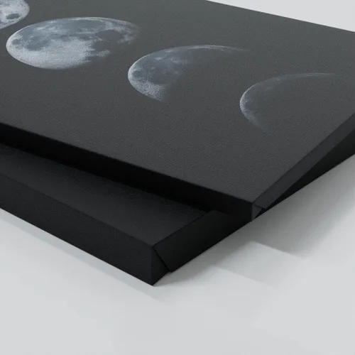 Vista 5 de Sense Canvas Lienzo artístico de fases lunares – Astronomía Física Tierra Lunar Cosmos Universo Decoración del Hogar Póster Impresión Pequeño 20 x 8