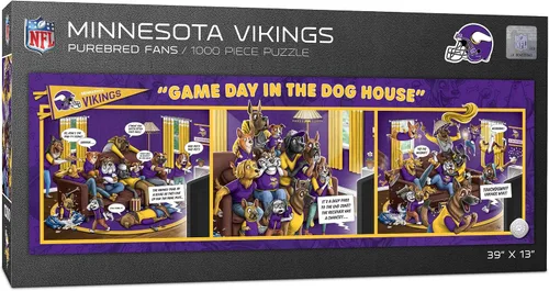 Vista 6 de YouTheFan NFL Game Day in The Dog House - Rompecabezas de 1000 piezas