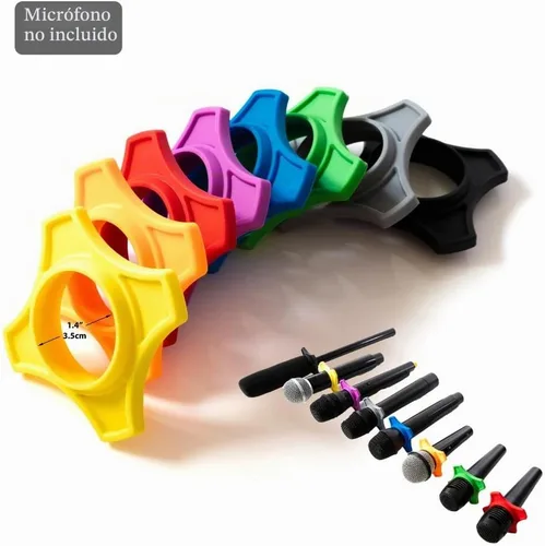 Vista 6 de Soporte Múltiple para Micrófonos con Soporte de Micrófono de Escritorio - Accesorio de Bandeja Cuadrada sostiene hasta 8 micrófonos Organizador