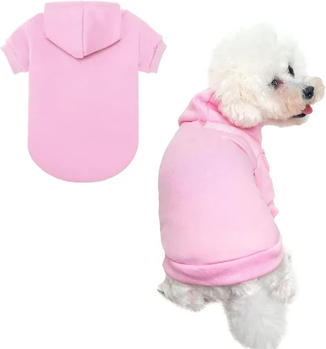 Vista 25 de BINGPET - Sudaderas con capucha de seguridad para perros, suéter para cachorros, abrigos para perros para clima frío, suéter con capucha abrigado