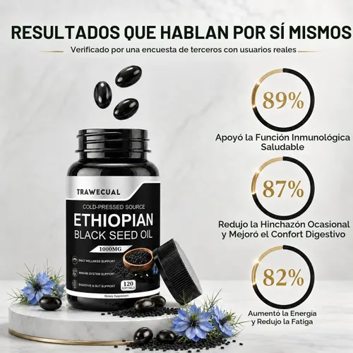 Vista 6 de Cápsulas blandas de aceite de semilla negra etíope, 120