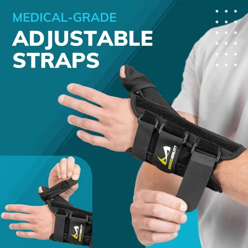 Vista 6 de BraceAbility Férula para la tendinitis del pulgar y la muñeca Inmoviliza la articulación del pulgar para tratar la tenosinovitis de Quervain