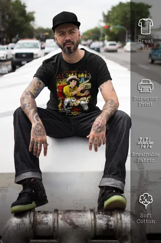 Vista 2 de ShirtBANC El Rey Del Corrido Camiseta mexicana de lujo