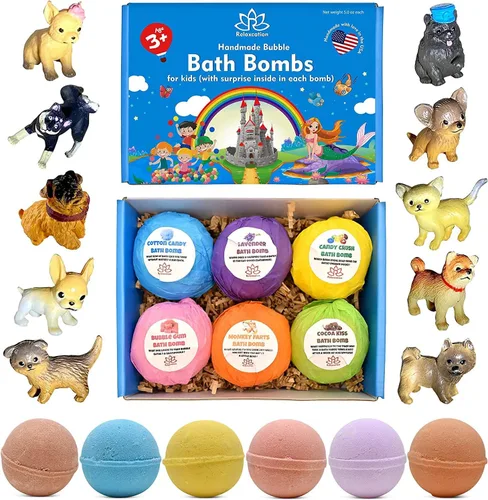 Vista 9 de Juego de bombas de baño para niños con juguetes sorpresa en el interior para niños (cachorros pequeños)