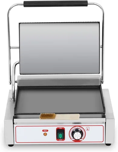 Vista 7 de Parrilla comercial Panini Prensa plana Sandwich Maker Industrial Panini Machine Single Grill Grande (parrilla de prensa Panini estándar)