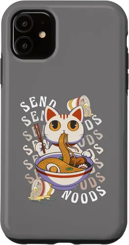 Vista 6 de Funda de anime para iPhone 12 Mini Send Noodles Joke Ramen Noodles